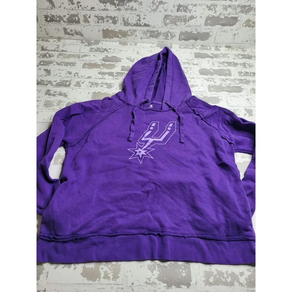 New‎ Era San Antonio Spurs Women's Purple Hoodie Large NBA Basketball